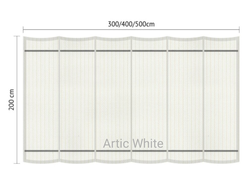Harmonicadoek 2x5m waterdoorlatend Artic White