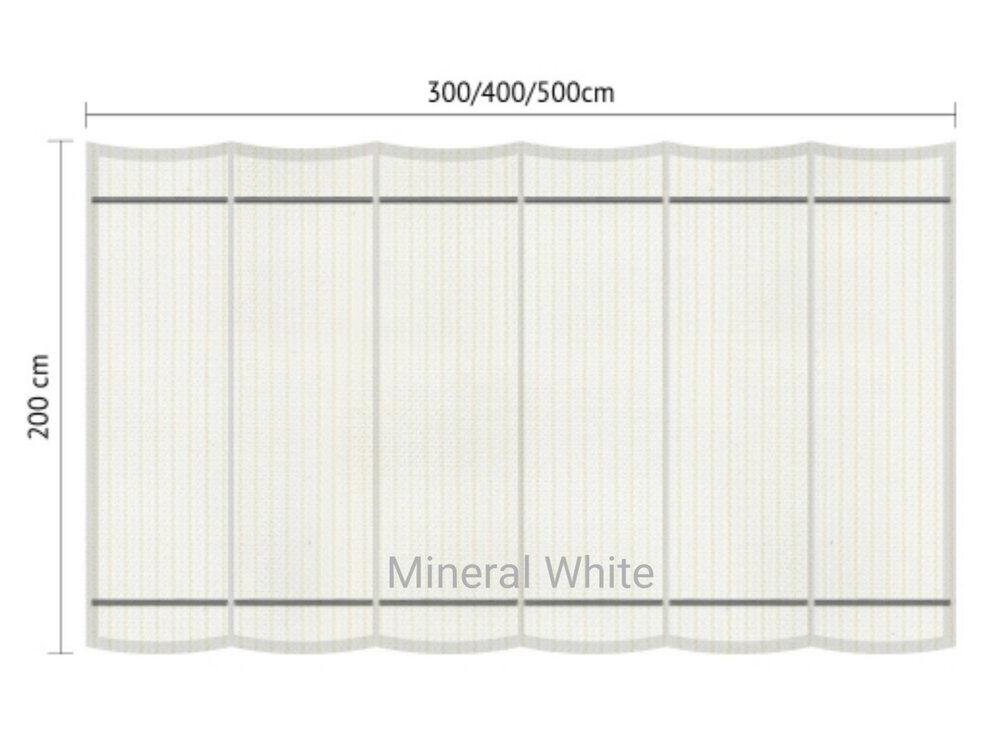 Harmonicadoek 2x6m waterdoorlatend Artic White