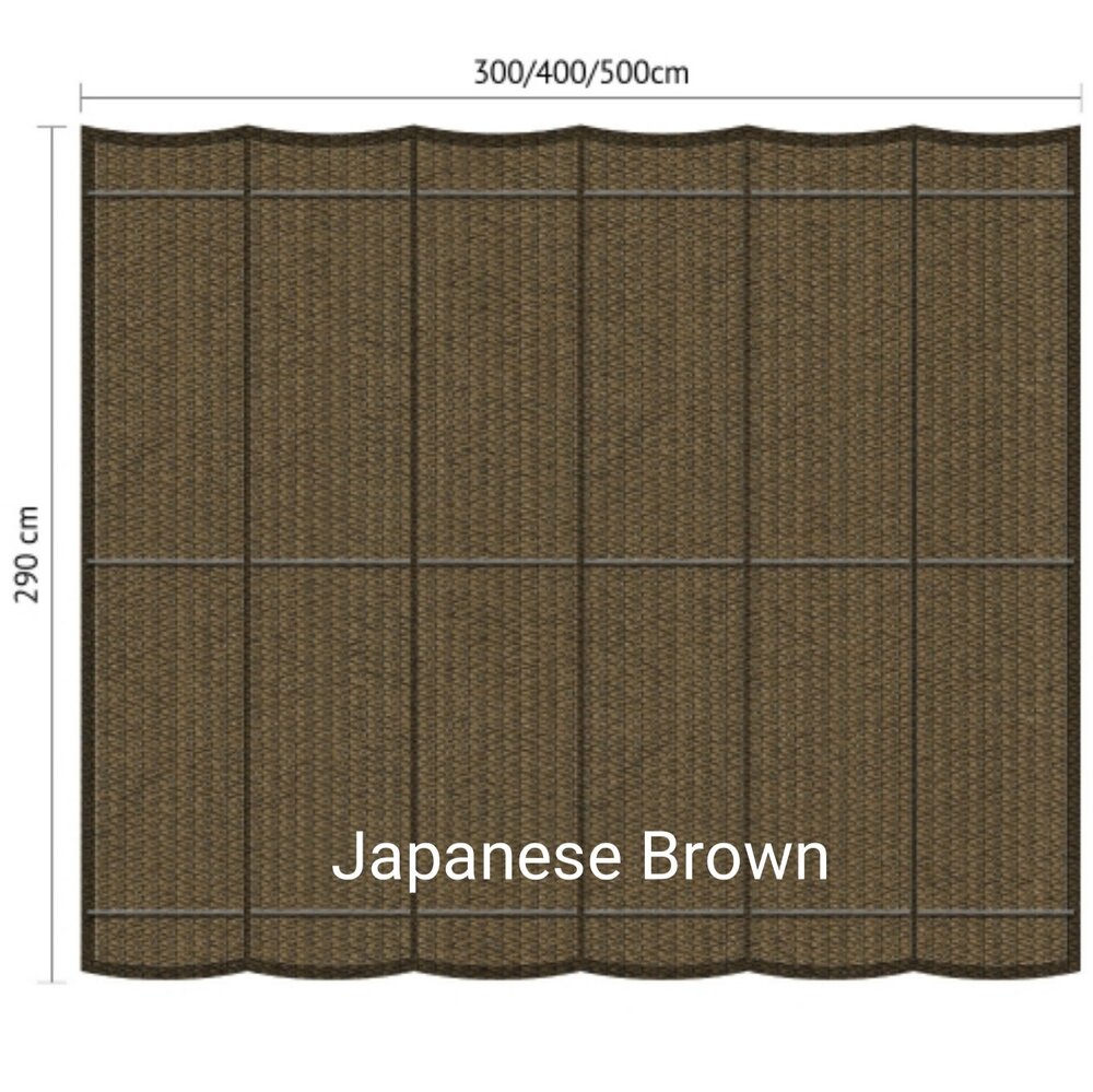 Harmonicadoek 2.9x3m waterdoorlatend Japanese Brown