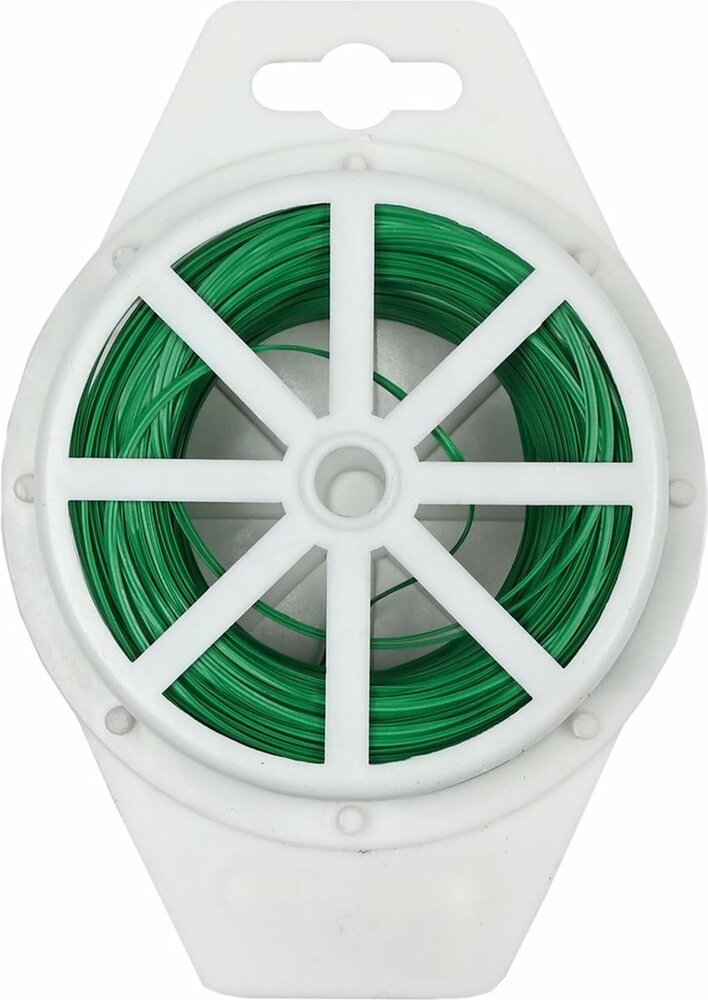 Benson - binddraad Groen - 100m &ndash; Geplastificeerd &ndash; Tuindraad