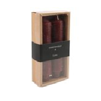 Countryfield diner kaars| Set van 2 kaarsen| 15,5cm | Aubergine