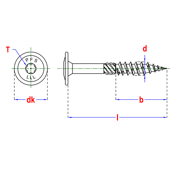 HAPAX Tellerkopschroeven 6x120mm Tx40 | Verzinkt Cr3+ | 50 st.