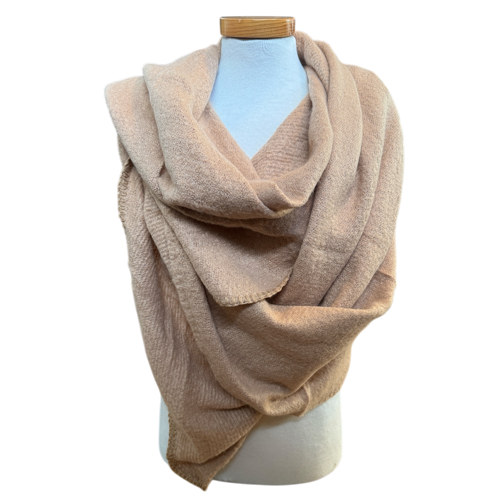 Sjaal Oversized 180&times;50 cm &ndash; Lichtbruin