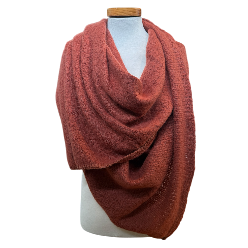 Sjaal Oversized 180&times;50 cm &ndash; Roestbruin