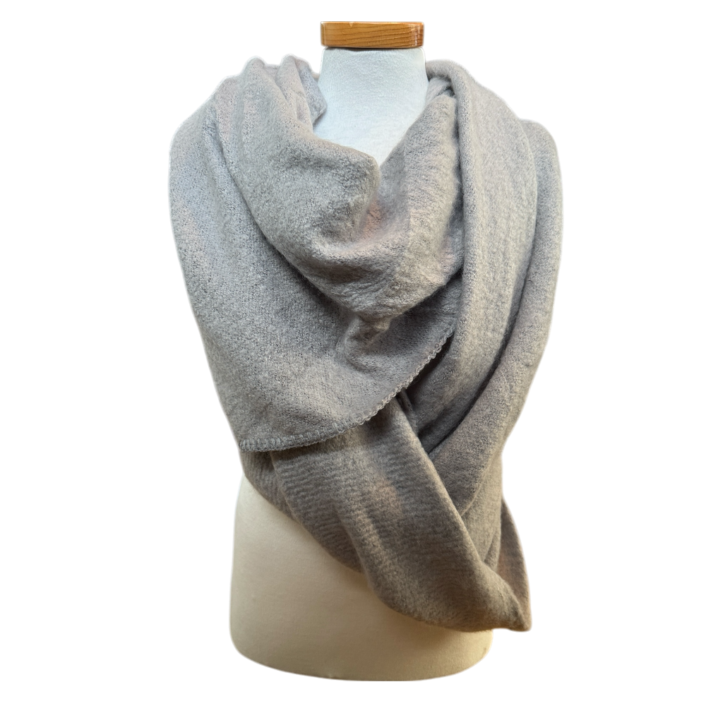 Sjaal Oversized 180&times;50 cm &ndash; Lichtgrijs
