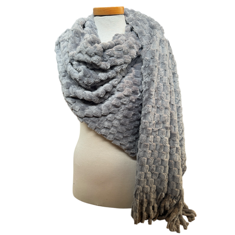 Sjaal Oversized 180&times;60 cm &ndash; Grijs