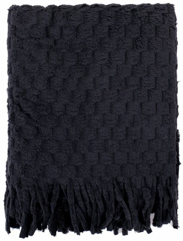 Sjaal Oversized 180&times;60 cm &ndash; Zwart