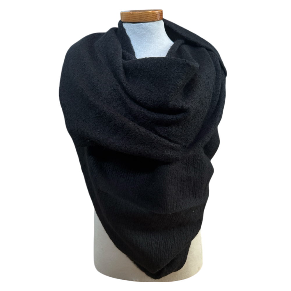 Sjaal Oversized 180&times;50 cm &ndash; Zwart