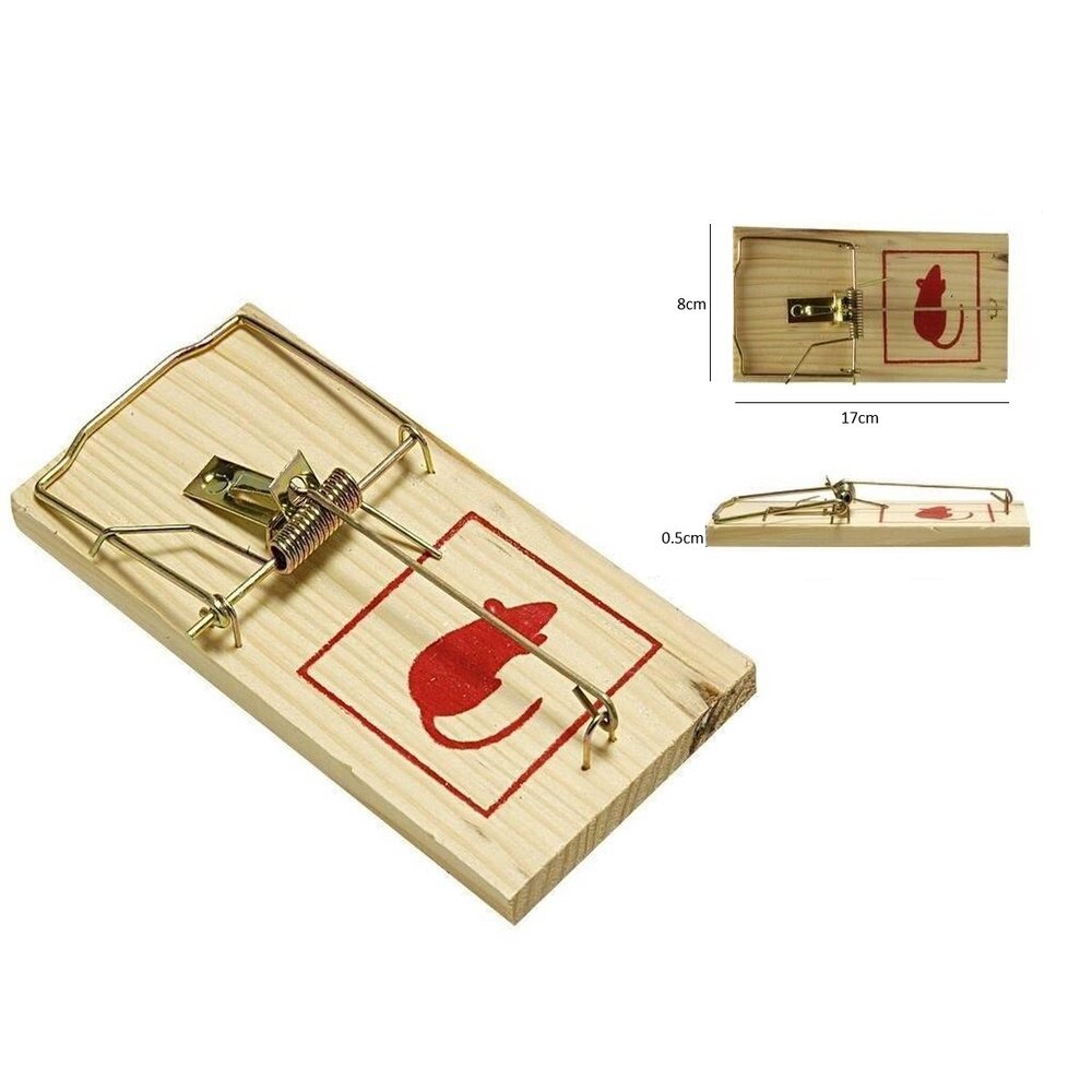 Benson muizenval rattenval groot formaat hout 17 x 8 cm &ndash; 3 stuks