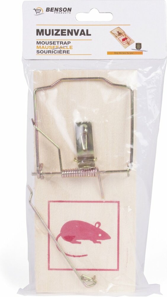 Benson muizenval rattenval groot formaat hout 17 x 8 cm &ndash; 3 stuks