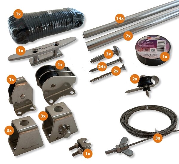 Harmonicadoek 2.9x3m waterdoorlatend Artic White