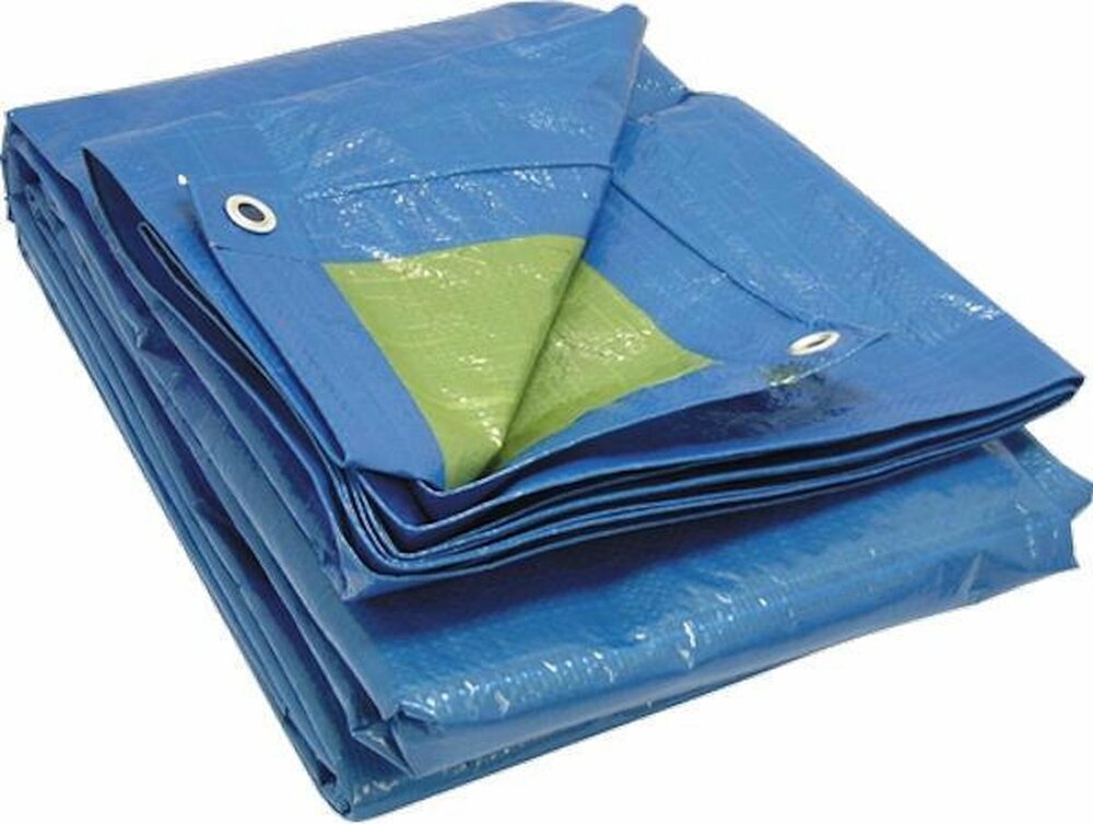 Afdekzeil blauw met metalen ogen - diverse maten - vanaf &euro; 5,95 p/st