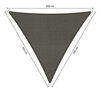 OUTLET schaduwdoek 3x3x3m driehoek waterdoorlatend Cool Grey