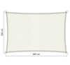OUTLET Premium schaduwdoek 3x4m rechthoek waterdoorlatend Artic White