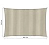 OUTLET Premium schaduwdoek 3x4m rechthoek waterdoorlatend Sahara Sand