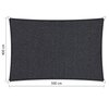 OUTLET Premium schaduwdoek 4x5m rechthoek waterdoorlatend Carbon Black