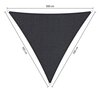 OUTLET schaduwdoek 3x3x3m driehoek waterdoorlatend Carbon Black
