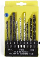 Borenset 9-delig combi | hout-, metaal- en steenboor &Oslash; 5-8mm