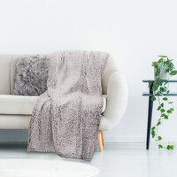 Sherpa deken grijs 120x150cm