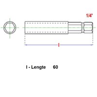 Magnetische bitshouder CRV | 60mm | 2 stuks