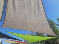 Budget schaduwdoek 6x6m vierkant waterdoorlatend taupe