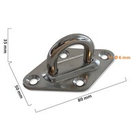 Katrolsysteem bevestigingsset schaduwdoek vierkant