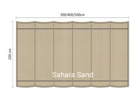 Harmonicadoek 2x6m waterdoorlatend Sahara Sand
