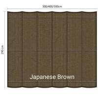 Harmonicadoek 2.9x3m waterdoorlatend Japanese Brown