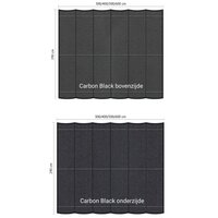 Harmonicadoek 2.9x5m waterdoorlatend Carbon Black