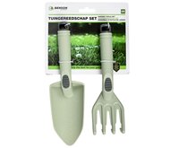 Benson tuingereedschap set &ndash; hark en schep&ndash; groen &ndash; 2-delig
