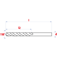 Metaalboor HSS D338 RN| 9mm