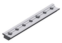 Aluminium rail met RVS schuifsysteem