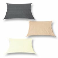 Budget schaduwdoek 3x5m rechthoek waterafstotend cr&egrave;me