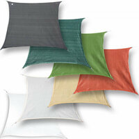 Budget schaduwdoek 3x3x3m driehoek waterdoorlatend terracotta