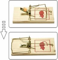 Houten muizenval | jumbo  | 17 x 8 x 1 cm 