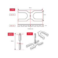 HAPAX D-PRO + hardhoutschroeven| ventilatie pad set | doos 100 stuks