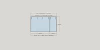 Verandadoek B384cm x hoog 228cm met rail, pees en tenaxen
