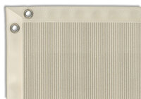 Verandadoek B384cm x hoog 228cm met rail, pees en tenaxen