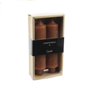 Countryfield diner kaars| Set van 2 kaarsen| 15,5cm | Bruin