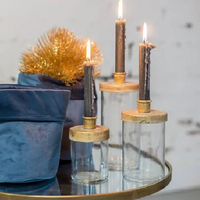 Countryfield diner kaars| Set van 2 kaarsen| 15,5cm | Aubergine