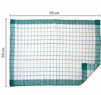 Theedoek geblokt geel