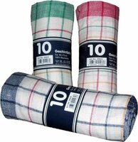 Theedoek geblokt geel