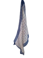 Theedoek geblokt blauw