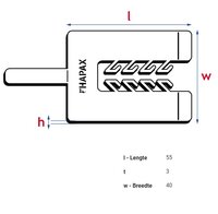 HAPAX uitvulplaatjes | 3mm rood | zak 20 stuks
