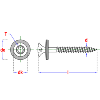 Spenglerschroeven 4.5x120mm Tx20 | RVS A2 304 | 50 st.