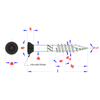 Potdekselschroeven zwart 4x60mm Tx15 | RVS C2 410 | 100 st.
