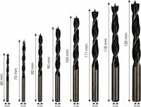 Houtborenset 8-delig  | houtboor &Oslash; 3-10mm