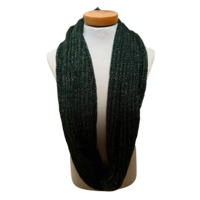 Dames colsjaal gebreid groen met glitterdraad &ndash; warme, zachte wintersjaal met subtiele sparkle