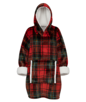 Snuggle Hoodie rood groen geblokt voor dames en heren