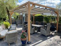 Harmonicadoek handmatig 200 x 300 cm -Sahara sand